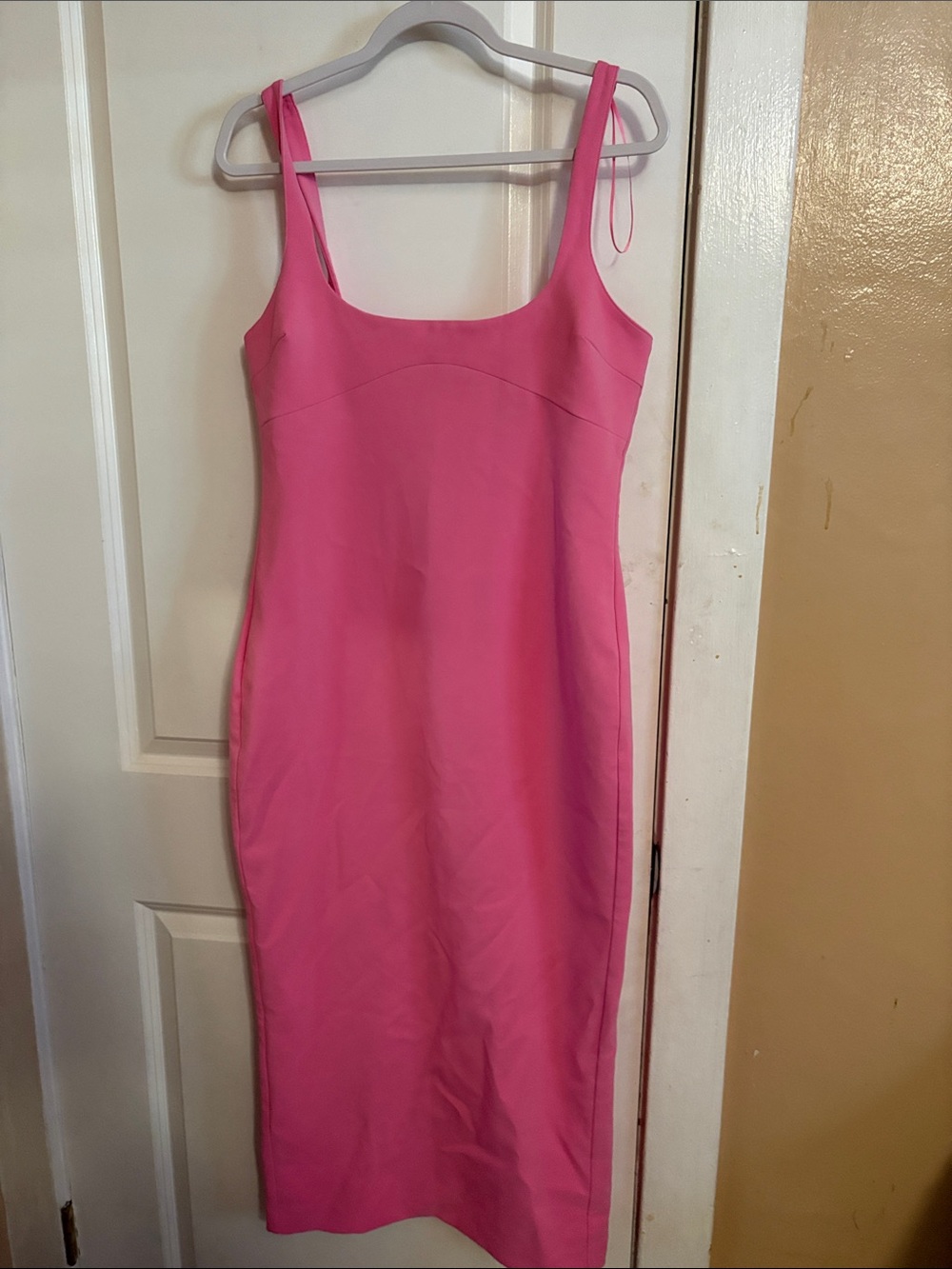 Zara Hot Pink Midi Bodycon Dress